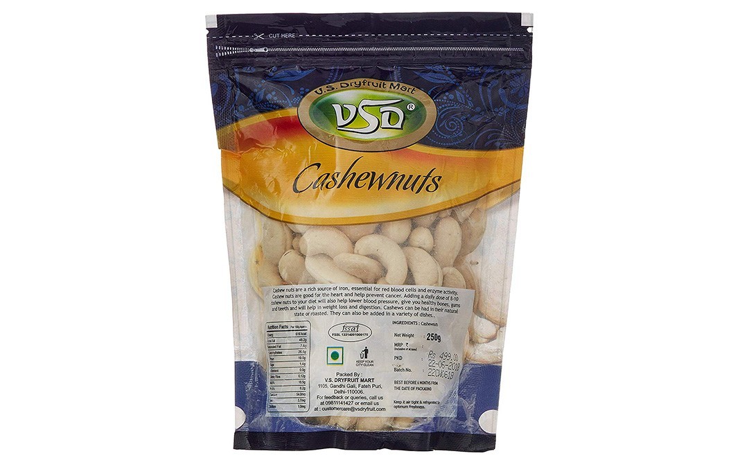 VSD Cashewnuts    Pack  250 grams